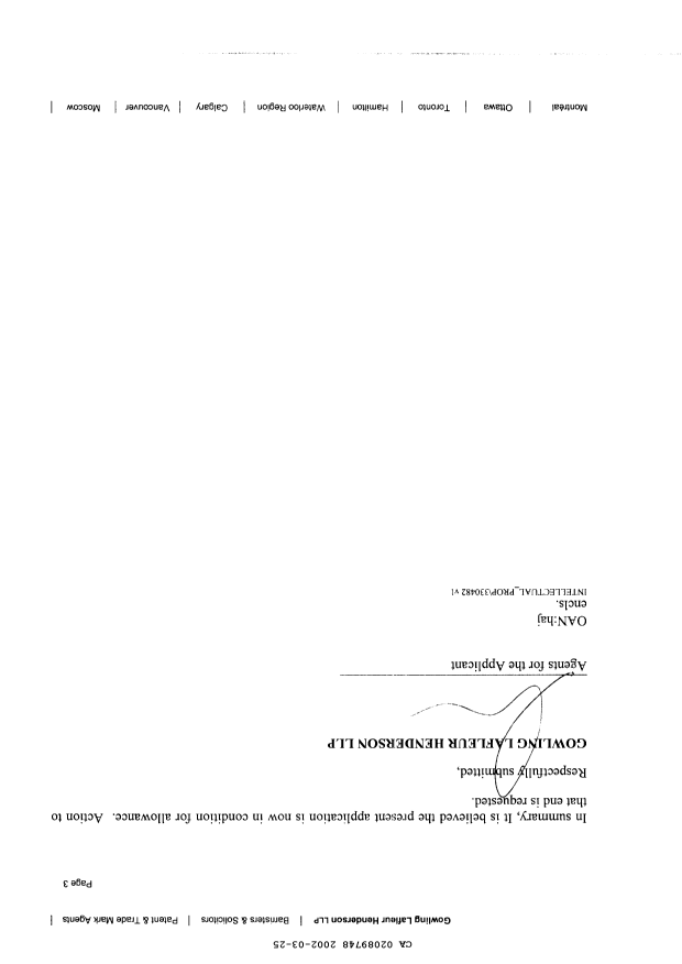 Canadian Patent Document 2089748. Prosecution-Amendment 20011225. Image 3 of 9