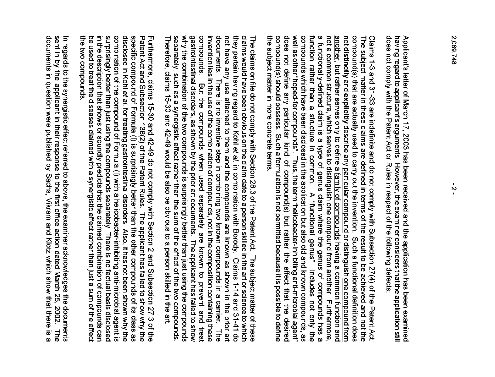 Canadian Patent Document 2089748. Prosecution-Amendment 20021226. Image 2 of 3