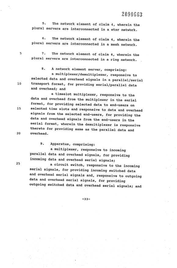 Document de brevet canadien 2090663. Revendications 19940416. Image 2 de 3