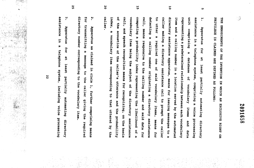 Document de brevet canadien 2091658. Revendications 19941218. Image 1 de 2