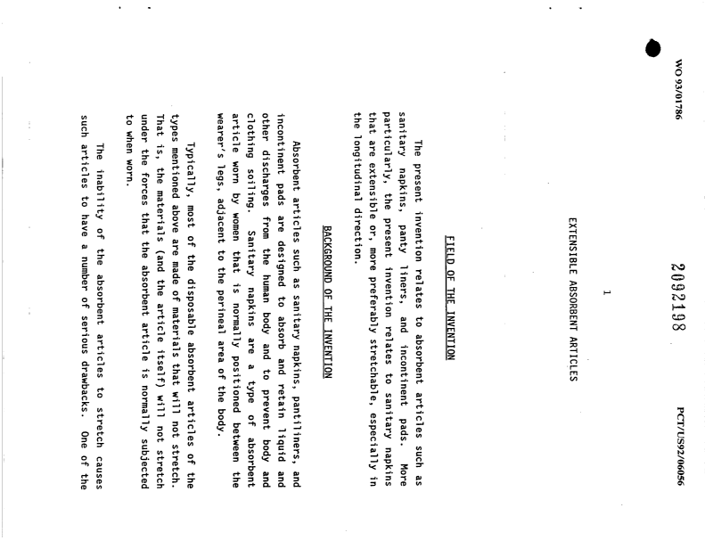 Document de brevet canadien 2092198. Description 19980225. Image 1 de 98
