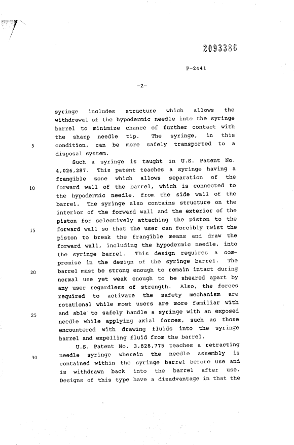 Document de brevet canadien 2093386. Description 19940305. Image 2 de 17