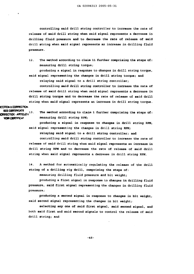 Document de brevet canadien 2094313. Revendications 20041231. Image 6 de 7