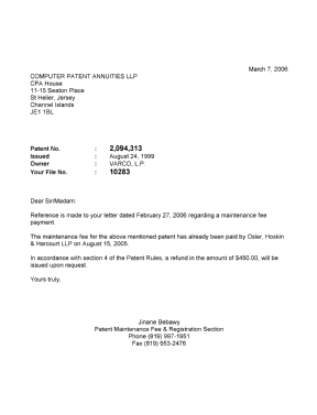 Document de brevet canadien 2094313. Correspondance 20051207. Image 1 de 1
