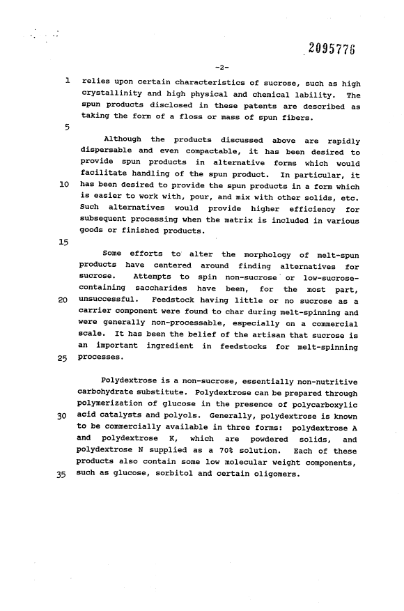 Document de brevet canadien 2095776. Description 19940121. Image 2 de 17