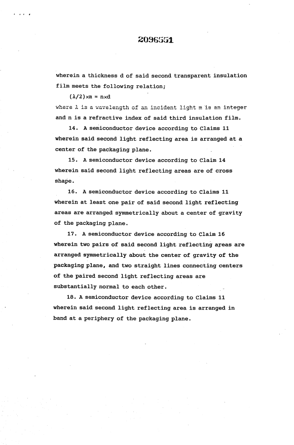 Document de brevet canadien 2096551. Revendications 19931123. Image 3 de 3