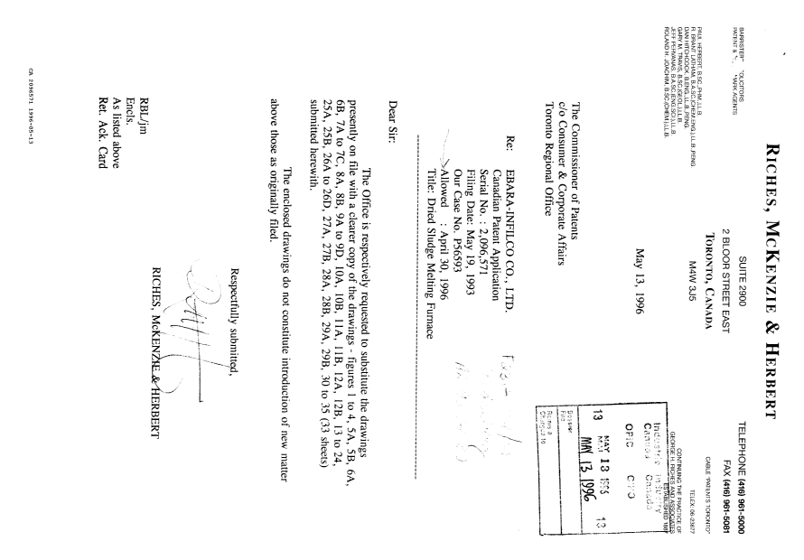 Document de brevet canadien 2096571. Correspondance de la poursuite 19960513. Image 1 de 1