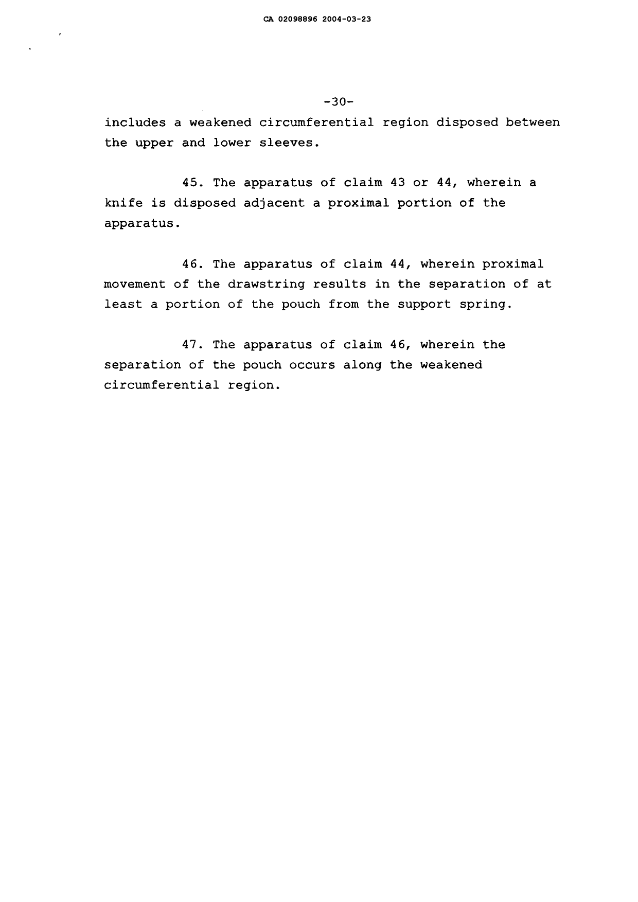 Canadian Patent Document 2098896. Prosecution-Amendment 20040323. Image 22 of 22