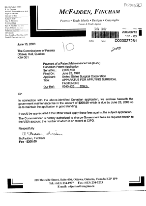 Document de brevet canadien 2099100. Taxes 20030613. Image 1 de 1