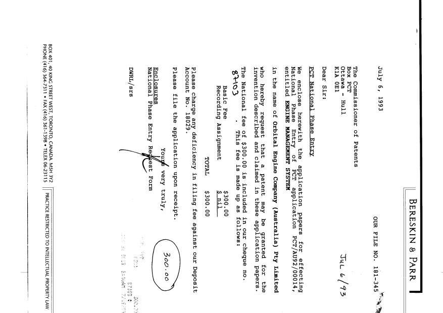 Document de brevet canadien 2099983. Cession 19930706. Image 1 de 7