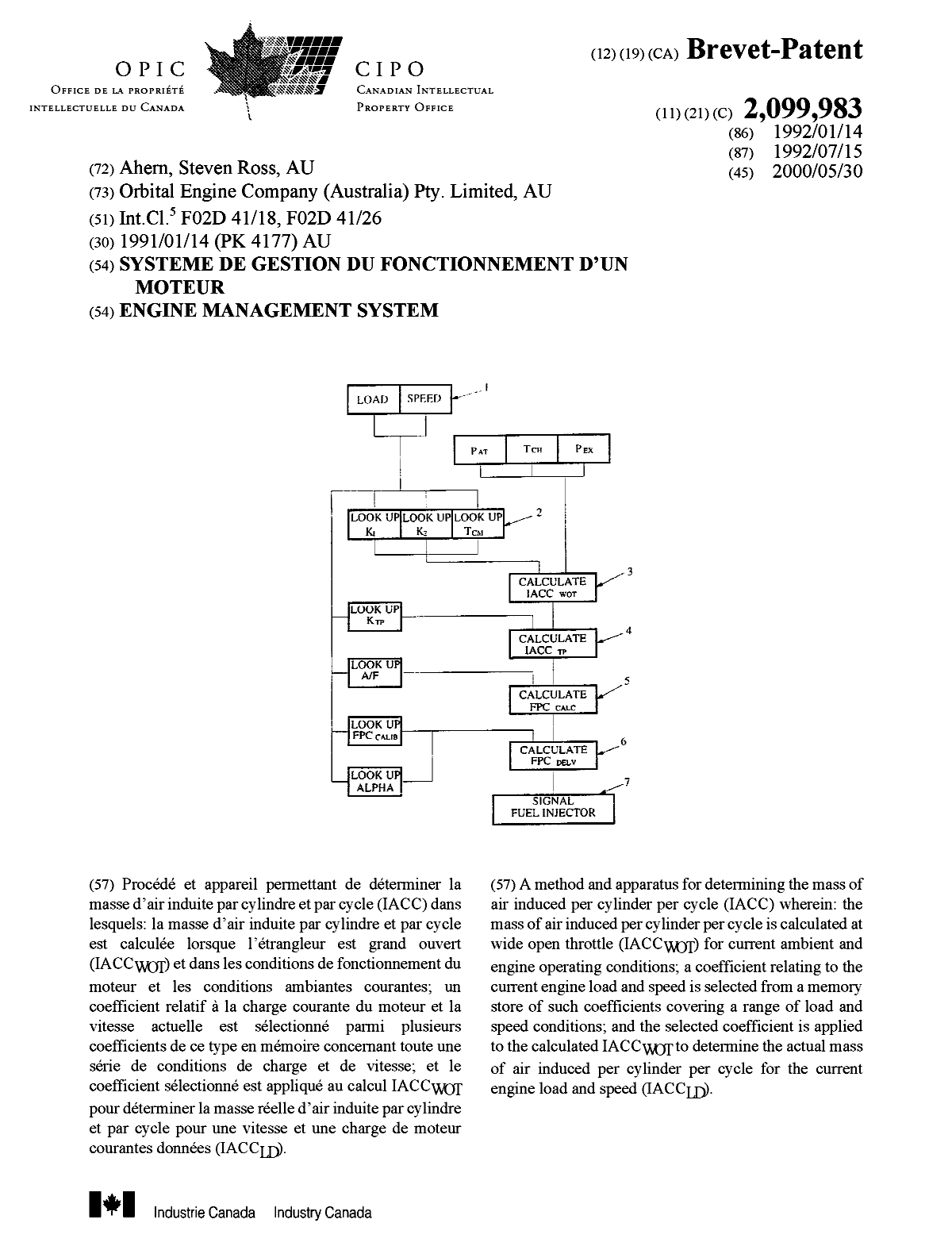 Document de brevet canadien 2099983. Page couverture 20000503. Image 1 de 1