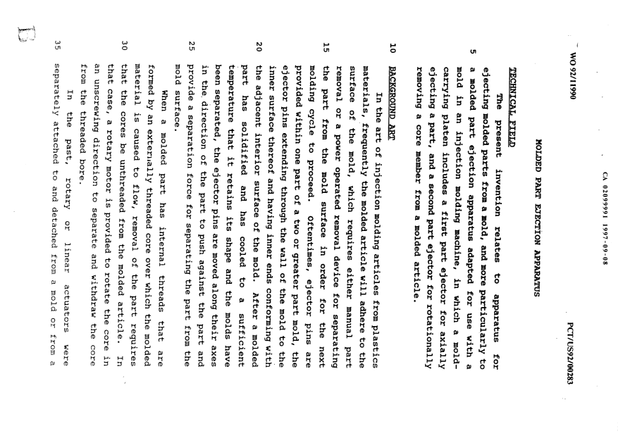 Canadian Patent Document 2099991. Description 19980604. Image 1 of 10