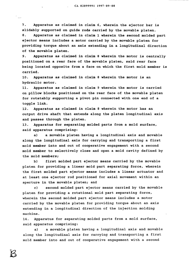 Document de brevet canadien 2099991. Revendications 19980604. Image 2 de 3
