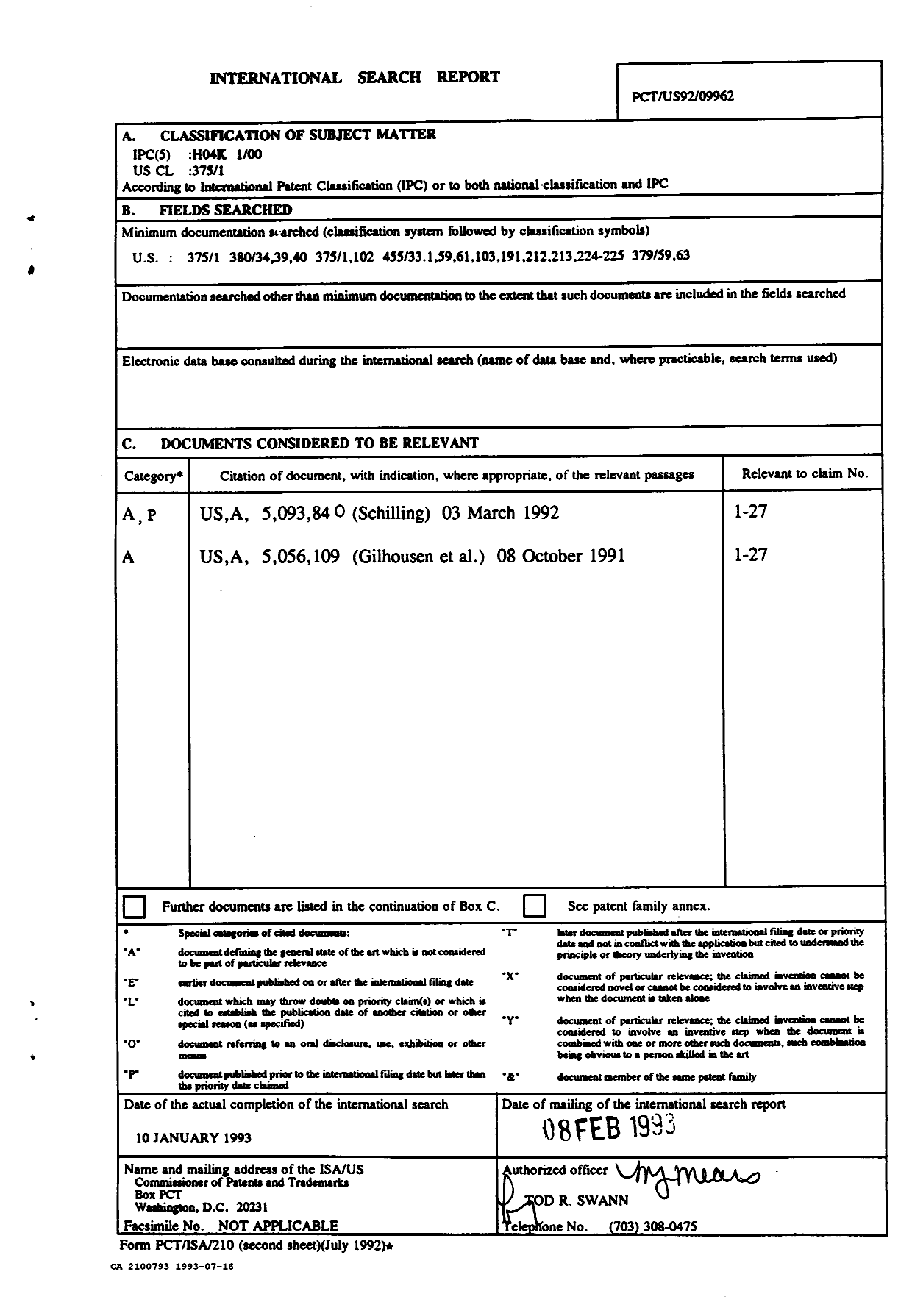 Canadian Patent Document 2100793. PCT 19921216. Image 34 of 34