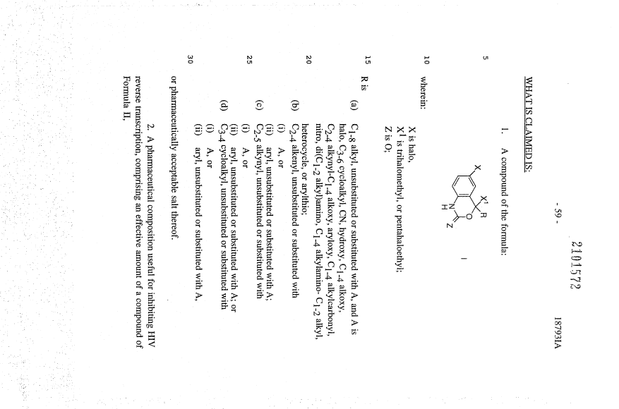 Canadian Patent Document 2101572. Claims 19940319. Image 1 of 5