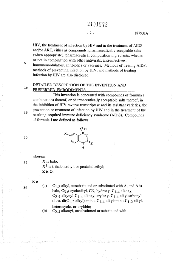Canadian Patent Document 2101572. Description 19940319. Image 2 of 58