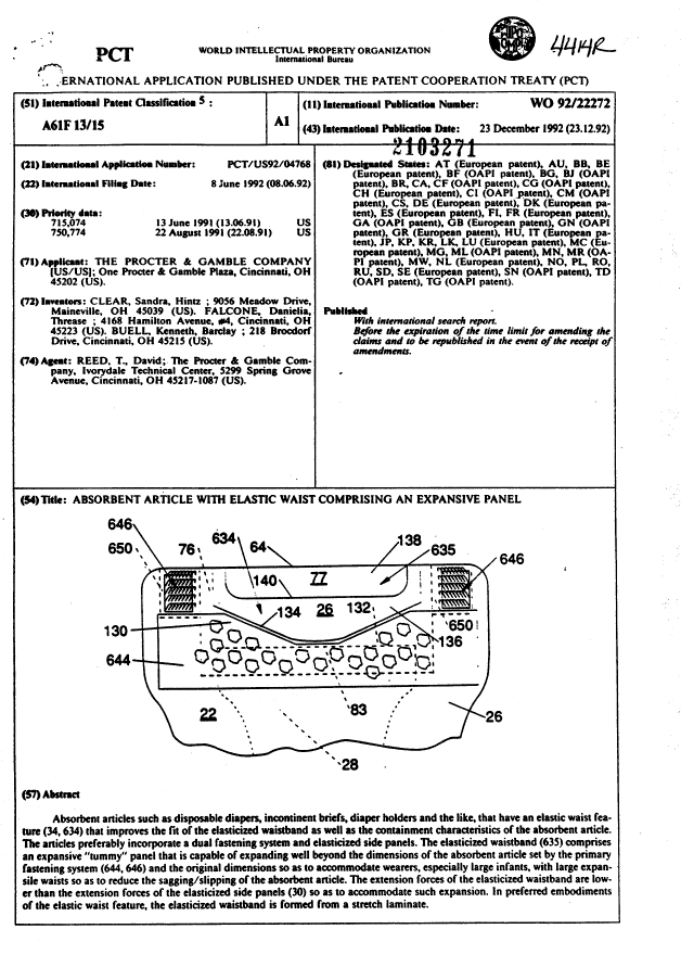 Canadian Patent Document 2103271. Abstract 19950729. Image 1 of 1