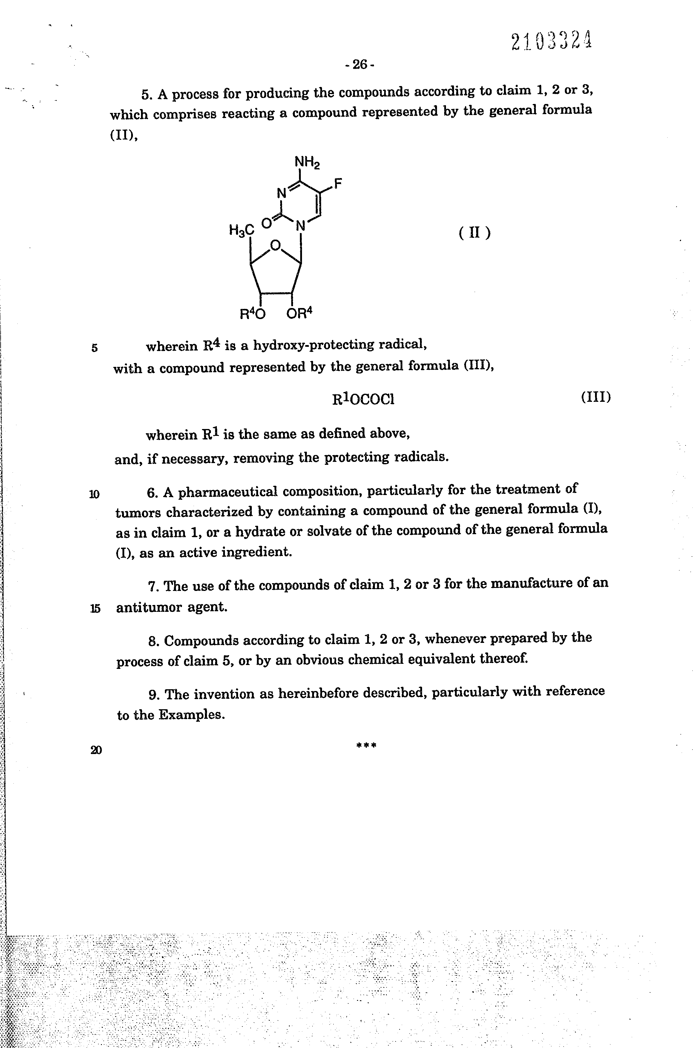 Document de brevet canadien 2103324. Revendications 19941207. Image 3 de 3