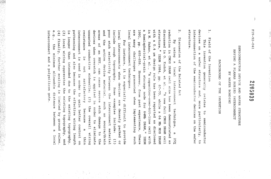Document de brevet canadien 2105039. Description 19950610. Image 1 de 10