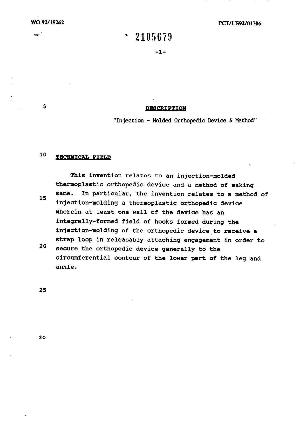 Document de brevet canadien 2105679. Description 19971106. Image 1 de 13