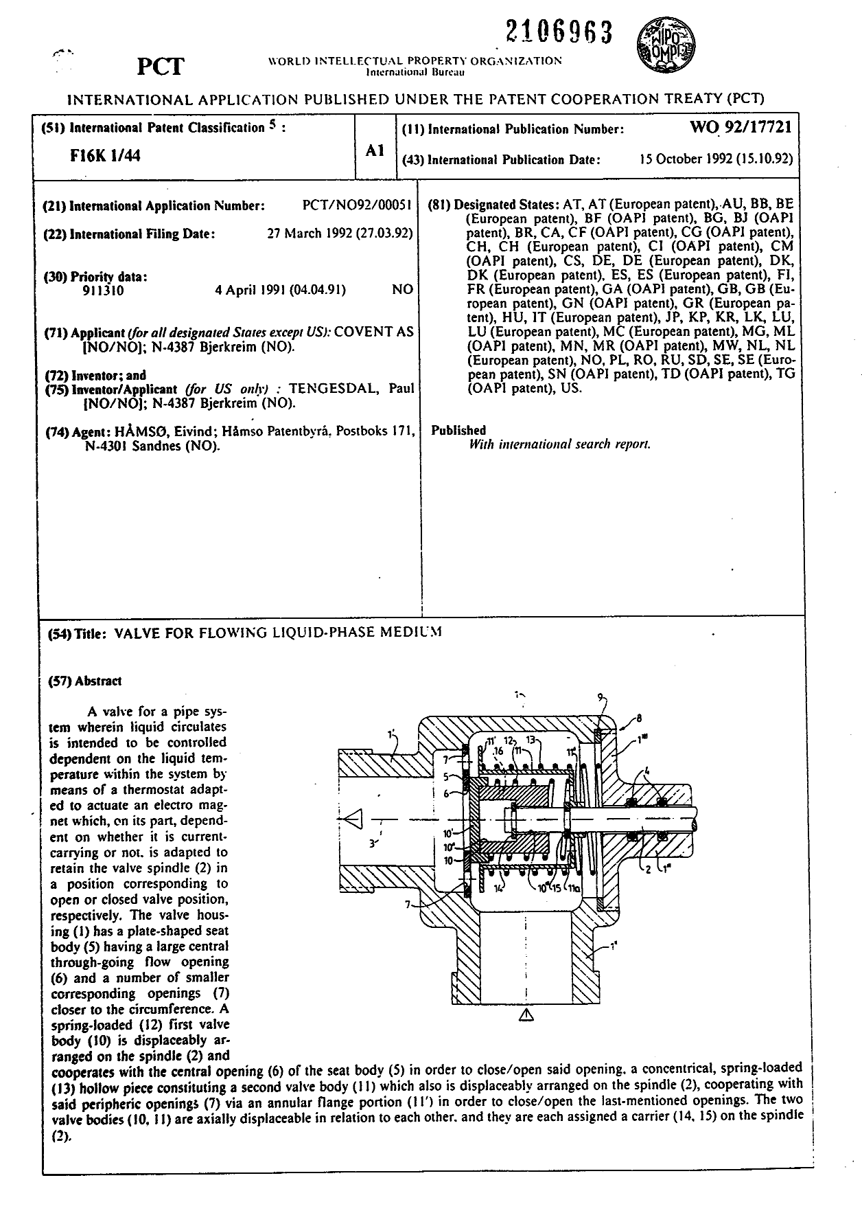 Canadian Patent Document 2106963. Abstract 19940709. Image 1 of 1