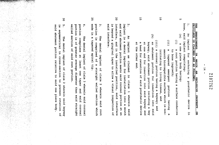 Document de brevet canadien 2107262. Revendications 19950603. Image 1 de 4