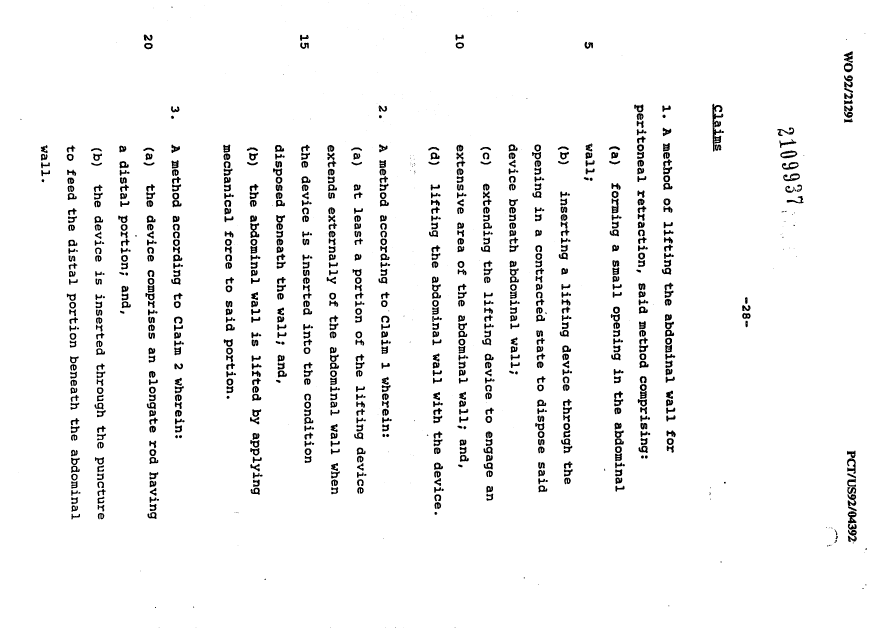 Document de brevet canadien 2109937. Revendications 19960117. Image 1 de 15