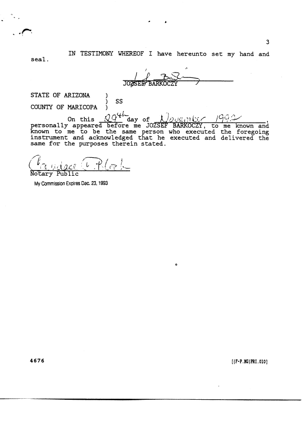 Canadian Patent Document 2110555. Assignment 19921202. Image 7 of 9
