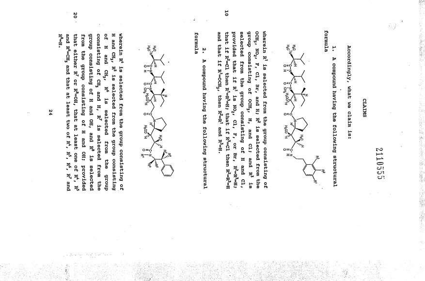 Document de brevet canadien 2110555. Revendications 19941208. Image 1 de 5