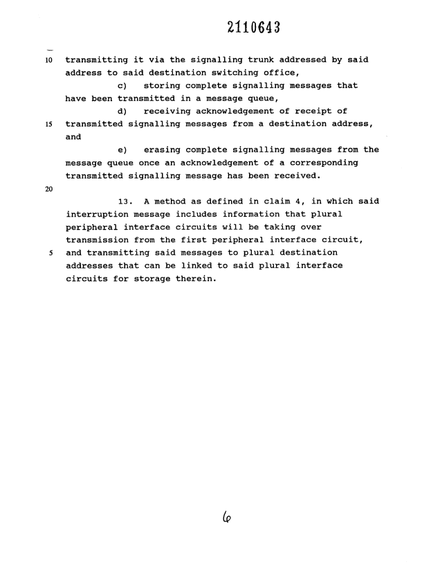 Document de brevet canadien 2110643. Revendications 19950802. Image 6 de 6