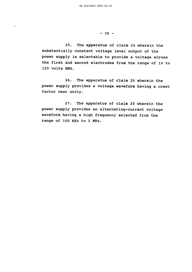 Document de brevet canadien 2110922. Revendications 20010214. Image 9 de 9