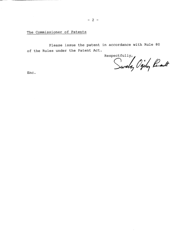 Document de brevet canadien 2110940. Correspondance 19980127. Image 2 de 2