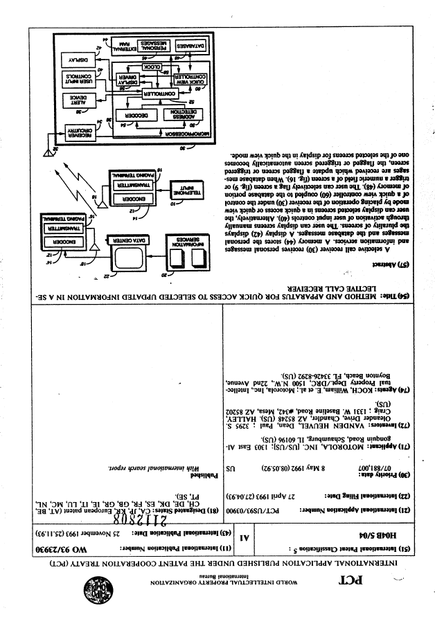 Canadian Patent Document 2112808. Abstract 19950729. Image 1 of 1