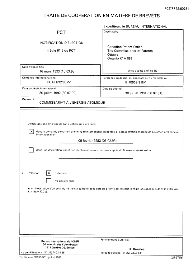 Document de brevet canadien 2113435. PCT 19940113. Image 16 de 16