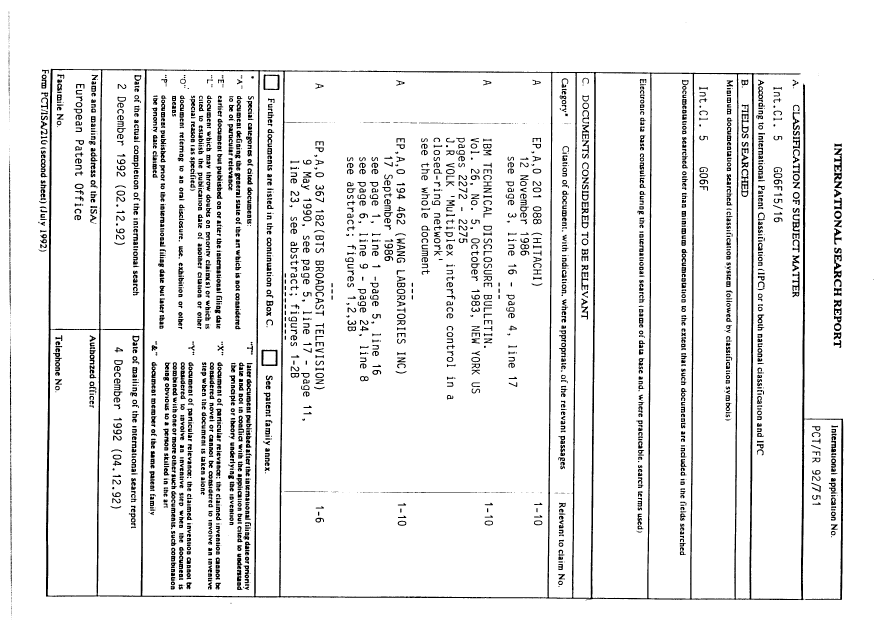 Document de brevet canadien 2113435. PCT 19940113. Image 1 de 16