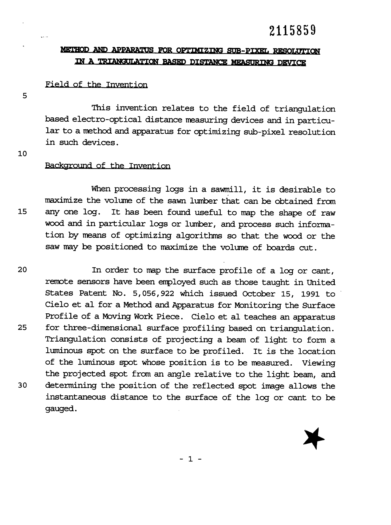 Document de brevet canadien 2115859. Description 19951226. Image 1 de 27
