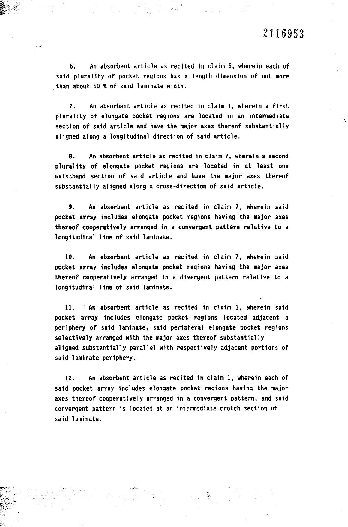 Canadian Patent Document 2116953. Claims 19950624. Image 2 of 4