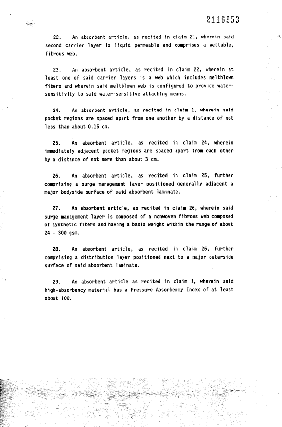 Document de brevet canadien 2116953. Revendications 19950624. Image 4 de 4