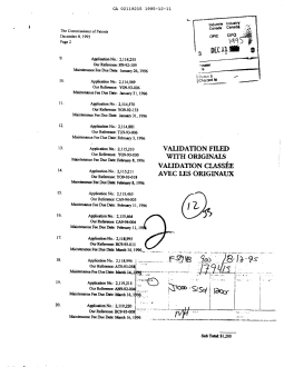 Document de brevet canadien 2119215. Taxes 19951211. Image 1 de 1