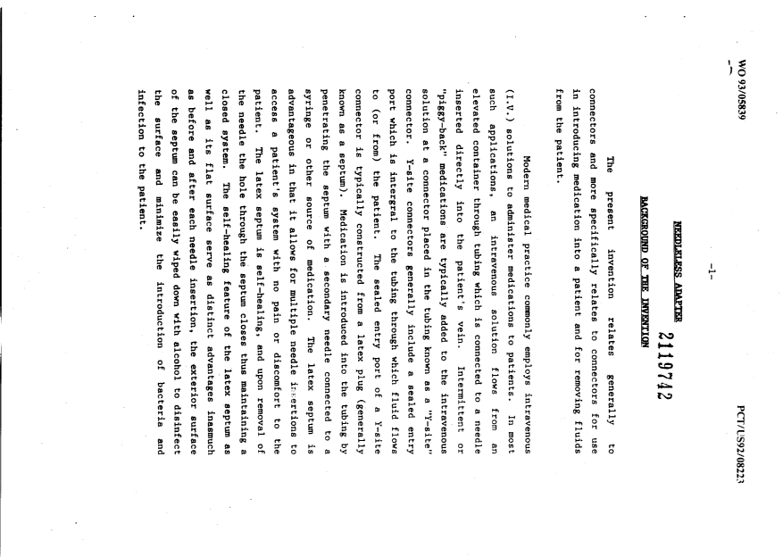 Document de brevet canadien 2119742. Description 19970311. Image 1 de 11