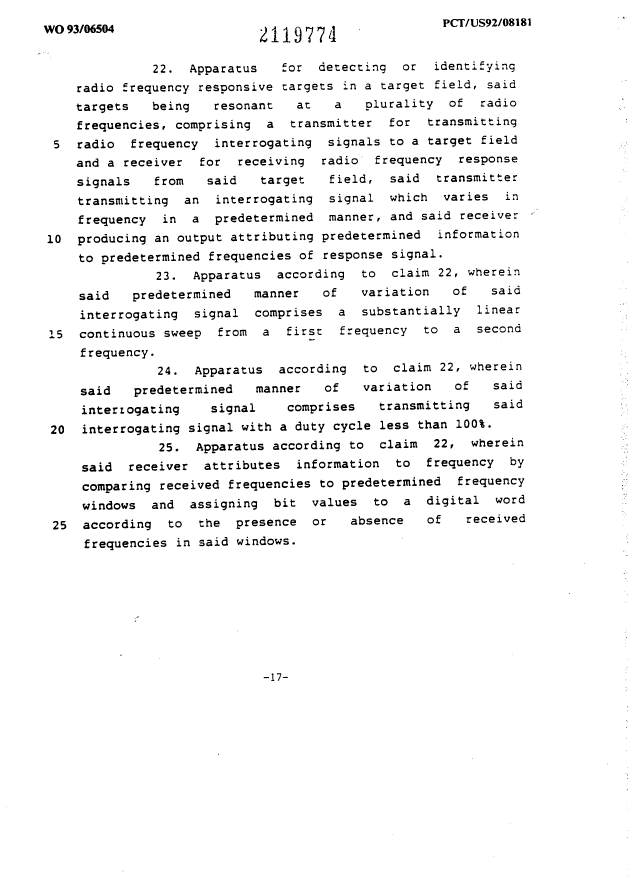 Document de brevet canadien 2119774. Revendications 19950916. Image 3 de 3