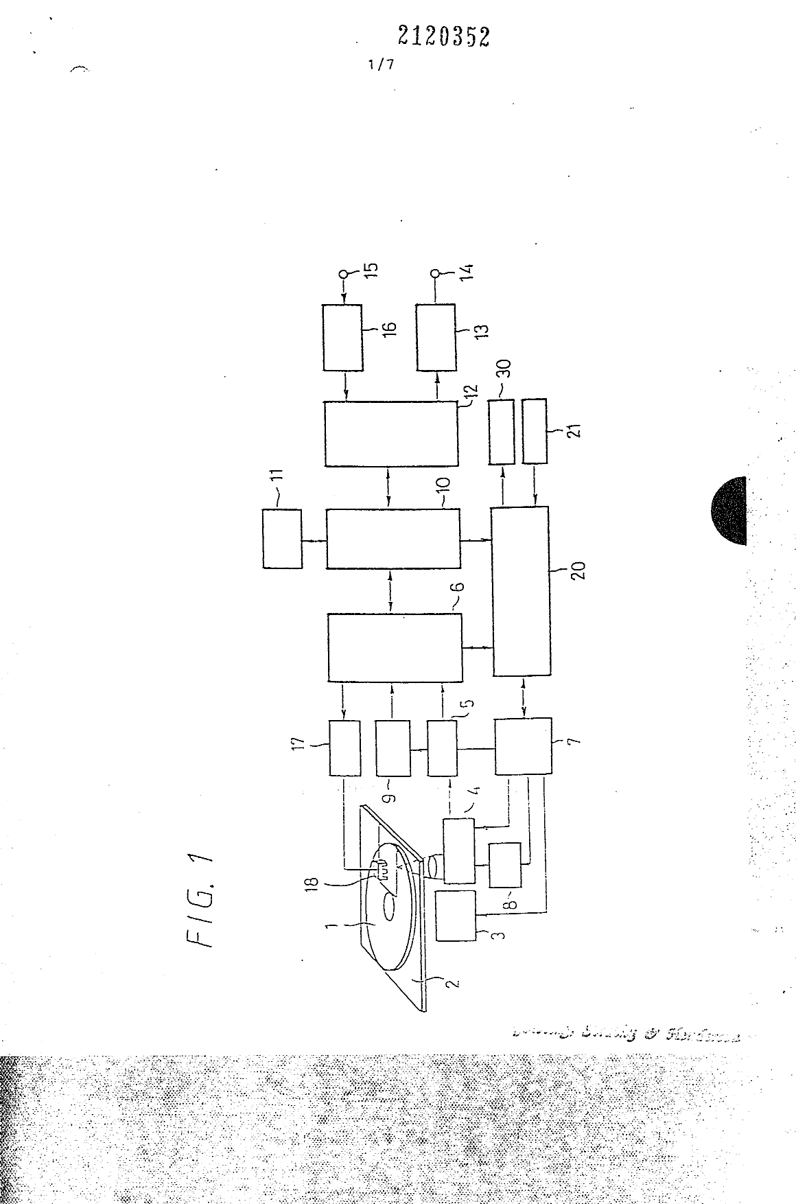 Document de brevet canadien 2120352. Dessins 19950610. Image 1 de 7