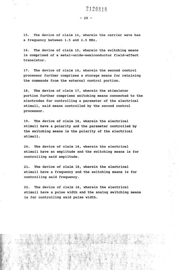 Document de brevet canadien 2120818. Revendications 19950520. Image 8 de 8