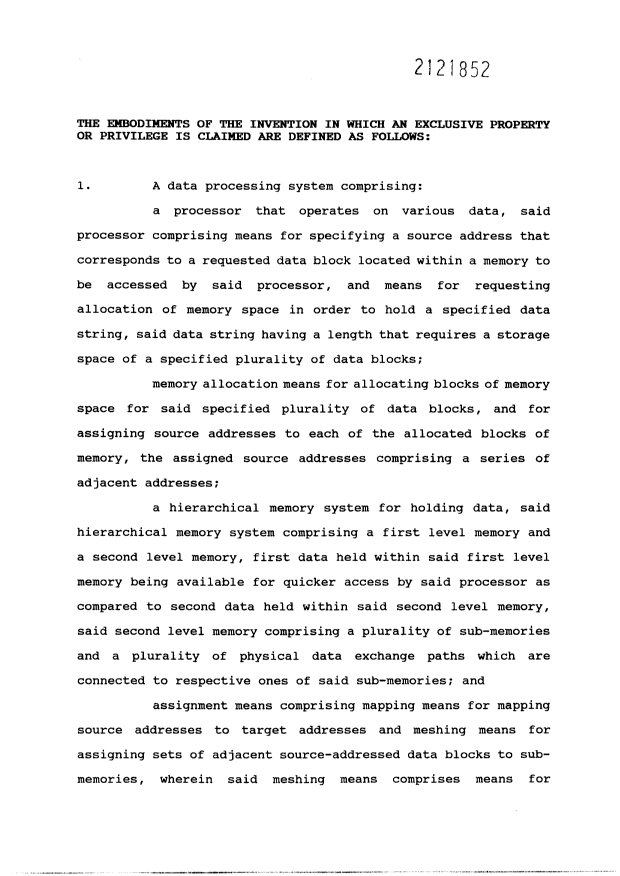 Document de brevet canadien 2121852. Revendications 20010510. Image 1 de 11