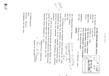 Document de brevet canadien 2122242. Poursuite-Amendment 19971227. Image 1 de 1