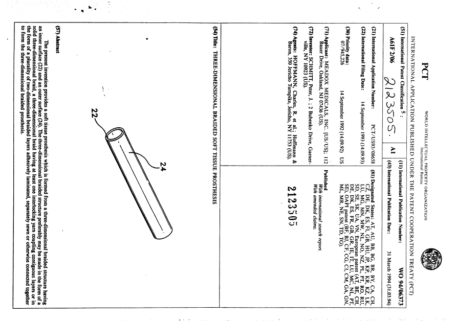 Canadian Patent Document 2123505. Abstract 19950819. Image 1 of 1