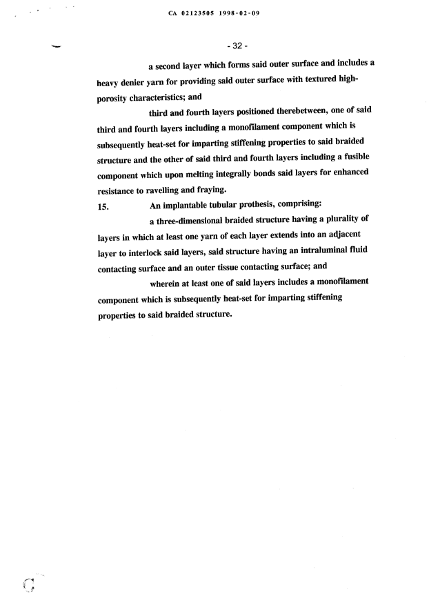 Document de brevet canadien 2123505. Revendications 19980209. Image 3 de 3