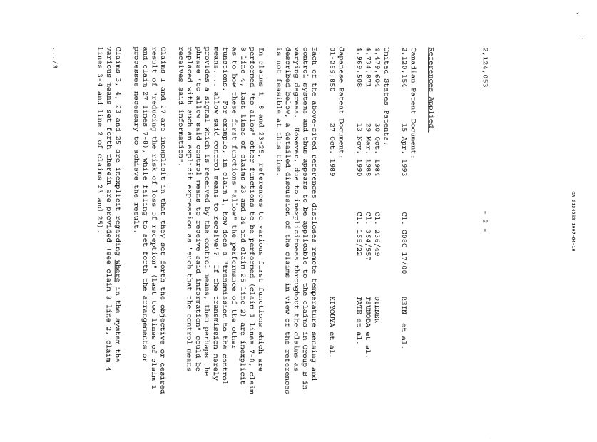 Document de brevet canadien 2124053. Poursuite-Amendment 19961210. Image 2 de 6