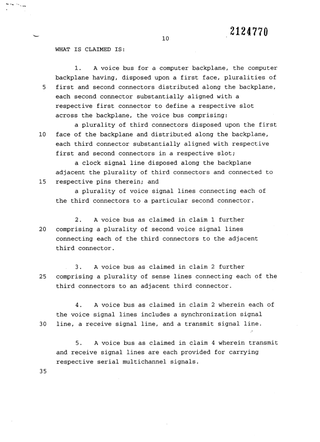 Document de brevet canadien 2124770. Revendications 19951201. Image 1 de 2