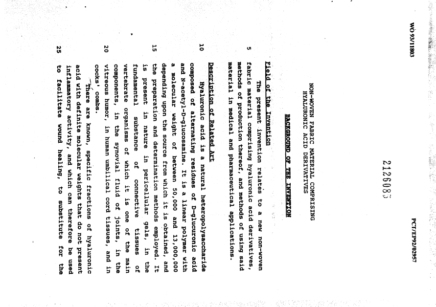 Document de brevet canadien 2126085. Description 19990707. Image 1 de 40